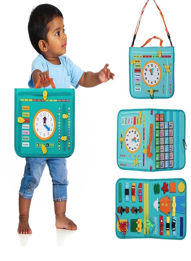 Kidology Montessori Busy Board Toy to Develop Basic Skills|Educational Sensory Board Travel Toys for Plane Car Aged 3+ Kids|Activity Parents-Kids Travelling Toys|Multicolor - Image 1